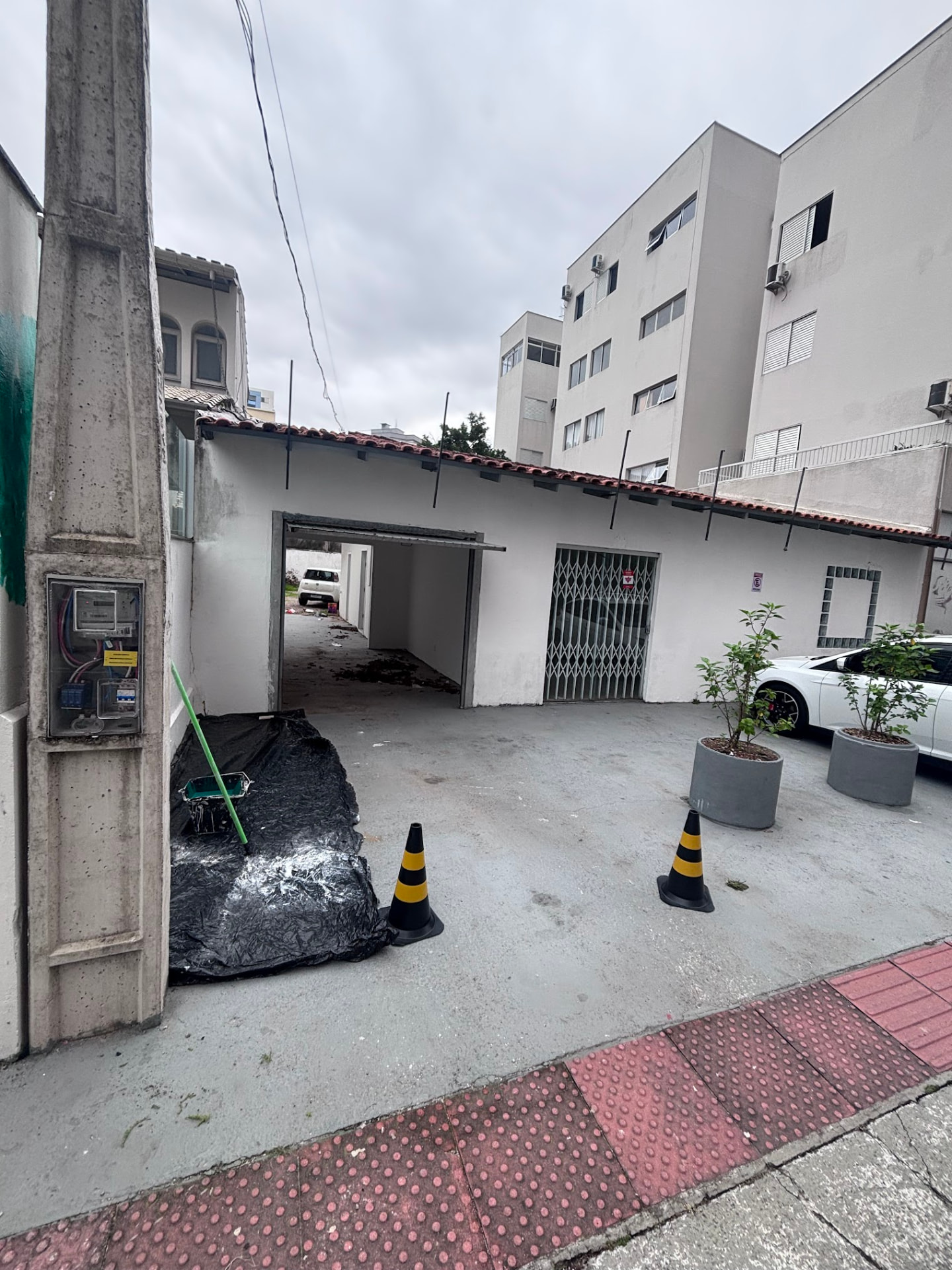 Fachada protegida para pintura